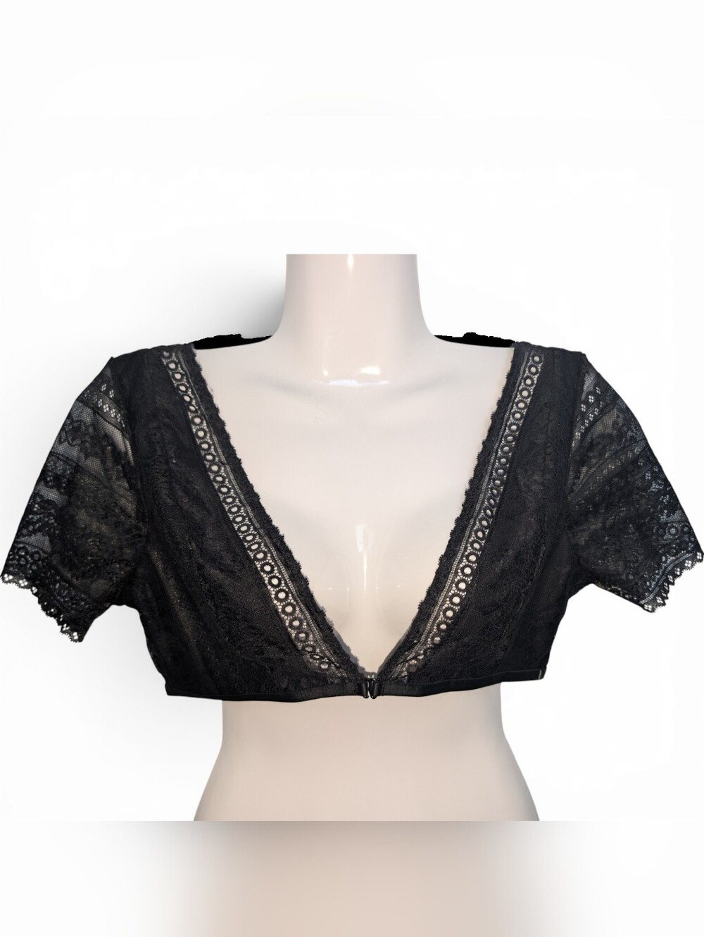 Forever 21 Black Lace Deep V Bralette